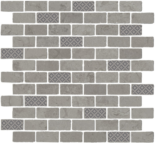 Декор Про Лаймстоун Антика 3 мозаичный серый матовый 32х30