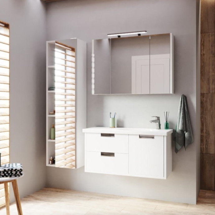 тумба для раковиной ETNA  / 80 /  ( белый глянец )  