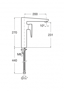 смеситель ESMAI для мойки с подвижным изливом  ( хром )  