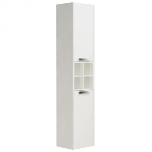 пенал подвесной LAGO 1 регулируемая полочка,корзина для белья  / 35х28х165,5 /  ( белый глянец ) 