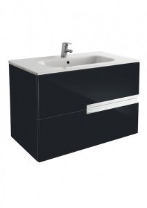 тумба VICTORIA NORD BLACK EDITION 80 подвесная  / 78,6х45х55 /   ( черный ) 