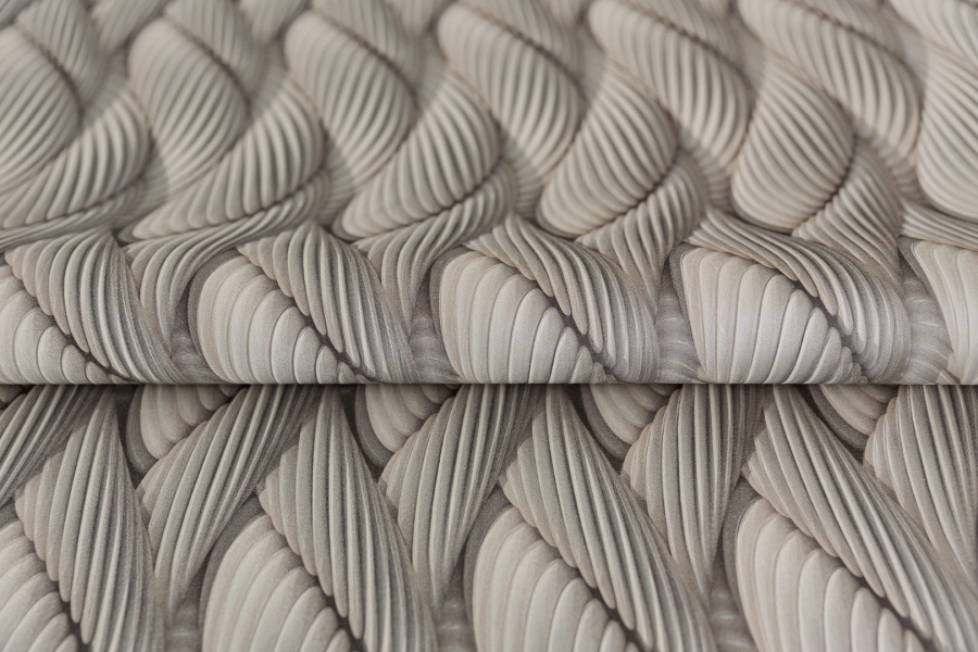 Обои виниловые на флизелиновой основе Трессаж мотив, коричневый 