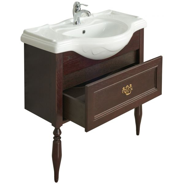 тумба под раковину AMERICA  / 85 /  ( дуб тёмный шоколад )  