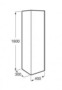 пенал подвесной INSPIRA правая  / 160x30 /  ( темный дуб )  