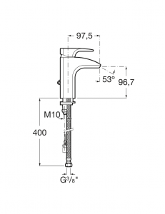 смеситель THESIS р-на однорычажный  ( хром )  