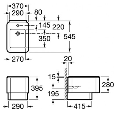 биде ELEMENT внутр .  подвод, с монтажным набором  ( бел )  