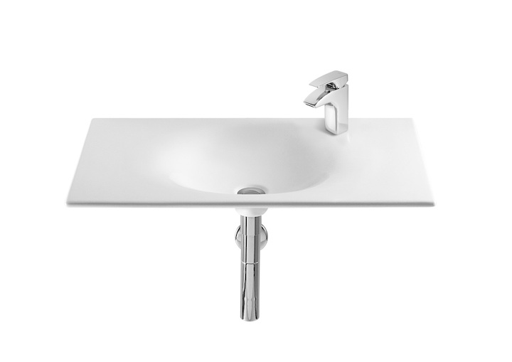 умывальник KALAHARI  / 80x49 /  встраиваемый  ( бел )  