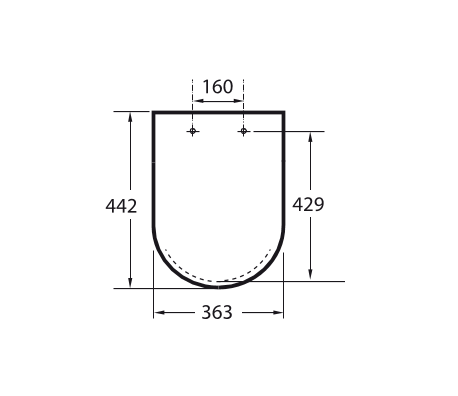 сиденье для унитаза DEBBA тонкое  ( белый )  