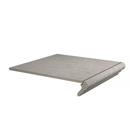 Ступень фронтальная Ферони серый светлый матовый обрезной 30х30