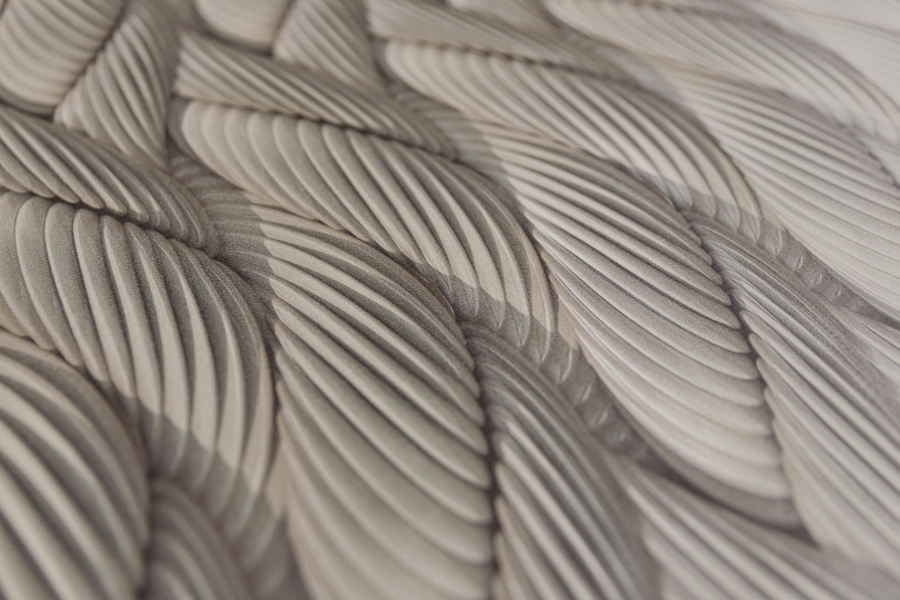 Обои виниловые на флизелиновой основе Трессаж мотив, коричневый 