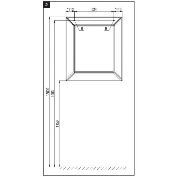 зеркало AMERICA  / 75 x 85 /  