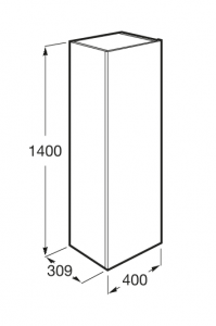пенал подвесной BEYOND  / 40х30,5х140 /   ( белый блестящий )  