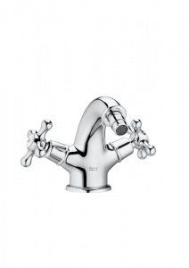 смеситель для раковины CARMEN на 3 отв . , с донным клапаном и системой click-clack  ( хром ) 