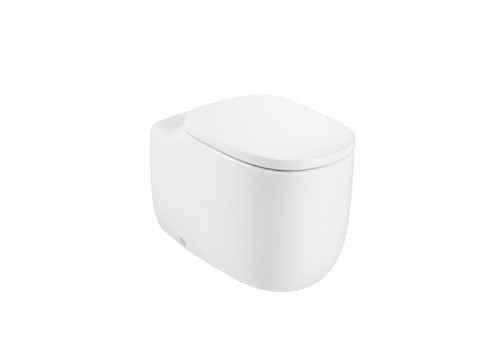 унитаз приставной BEYOND с двойным выпуском / 39,5х58 /   ( белый ) 