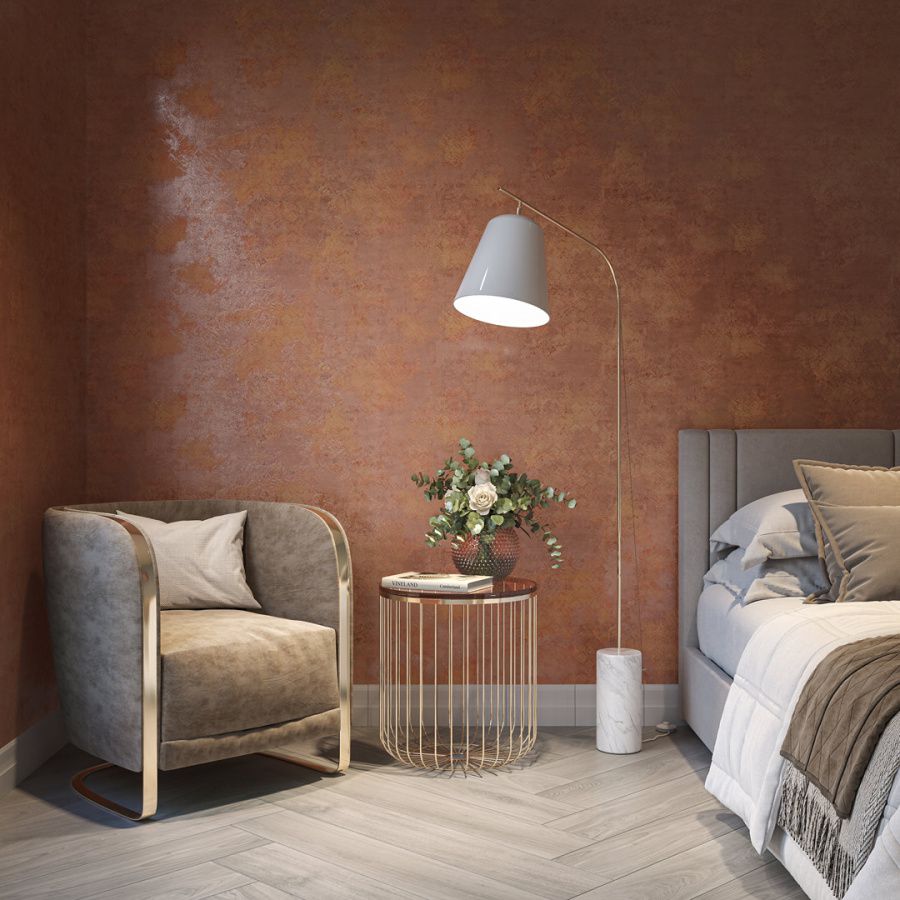 Обои виниловые на флизелиновой основе Ренессанс мотив, красный 