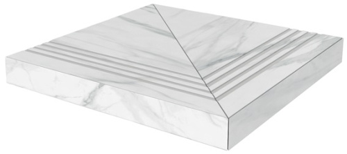 Ступень угловая клееная Монте Тиберио лаппатированный 33х33