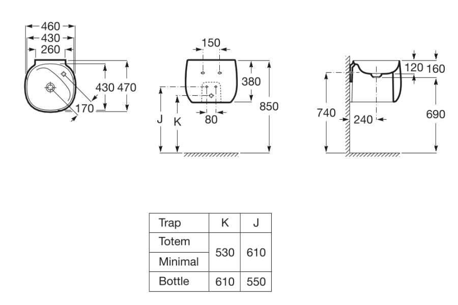 раковина подвесная BEYOND  / 43х43 /  ( белый )  