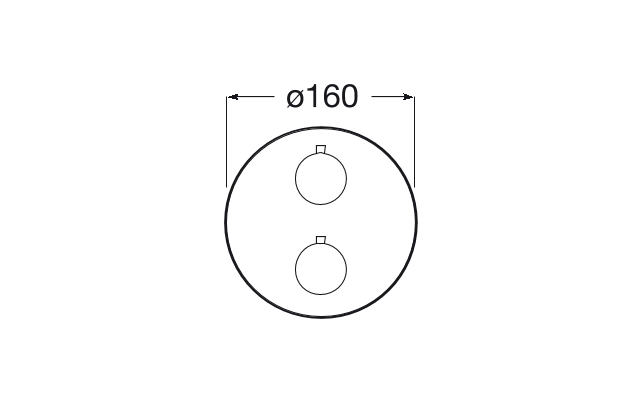 смеситель для ванны / душа L20Т термостатический,встраиваемый  / 160 /  ( хром )  