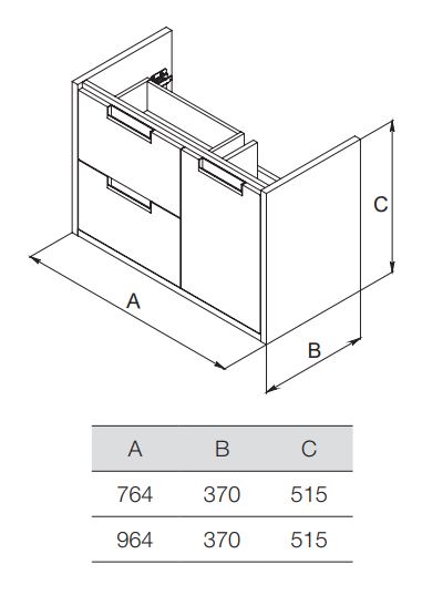 тумба для раковиной ETNA  / 100 /  ( белый глянец )  